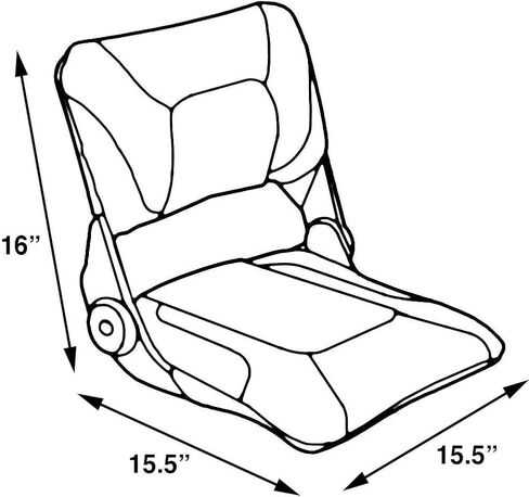 مقعد صيد السمك المدمج القابل للطي من ديك ميت - فحمي وأسود in Kuwait