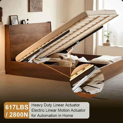 Heavy Duty Linear Actuator 12V, 617lbs/2800N, 0.2"/s Speed, IP67Waterproof Linear Motion Actuators with Mounting Brackets, for Cabinet, Window/Door Opener, Solar Tracker, RV Equipment (20 Inch Stroke) in Saudi Arabia