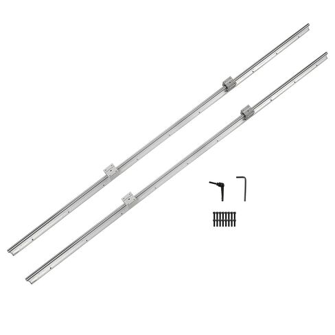 2Pcs SBR12 1500mm Linear Guide Rails with 4Pcs SBR12UU Slide Blocks Kits, Linear Rail Support Kit, for DIY CNC Routers Lathes Mills Automated Machines in Saudi Arabia