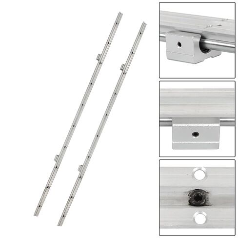 2Pcs SBR12 1500mm Linear Guide Rails with 4Pcs SBR12UU Slide Blocks Kits, Linear Rail Support Kit, for DIY CNC Routers Lathes Mills Automated Machines in Saudi Arabia