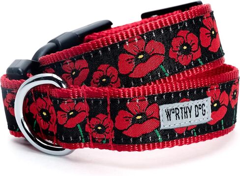 The Worthy Dog Cheetah Dog Collar, Adjustable High Density Nylon Pets Collar With Strong Quick Release Buckle, Fits Medium Dogs, Tan in Kuwait