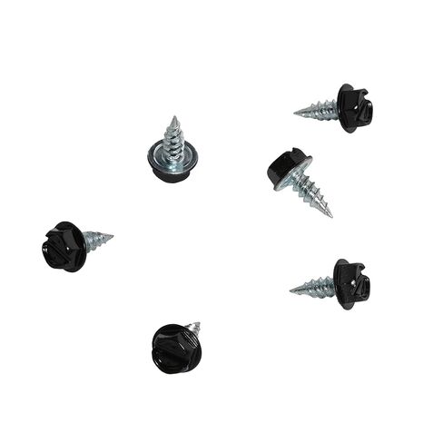 Malco HW6X3/8ZBG Black Painted Zip-in® Self-Piercing Sheet Metal Screws Size 6 Shank- 3/8" Length - 1/4" Slotted Hex Head - 100 Pack in Saudi Arabia