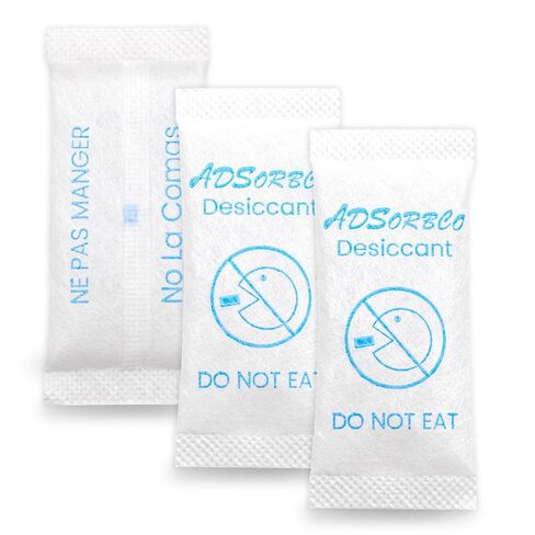 Adsorbco 1Gram (100 Pack) Silica Gel Desiccant Packets – Mini Moisture Absorbing Packets for Storage, Jewelry, Food, and Collectibles in Kuwait