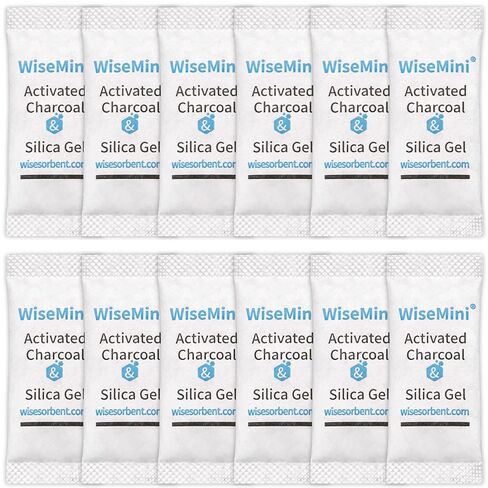 300 قطعة من فحم السيليكا المجفف 0.5 جم من WiseSorb - مزيل الرائحة والتجفيف، ممتص رائحة الفحم المنشط بجوز الهند مع مجفف in Saudi Arabia