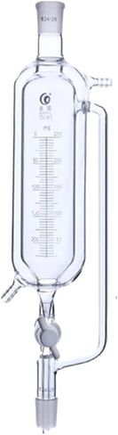 1pcs Double Layer Glass Constant Pressure Separating Funnel, Glass Insulation Drip Funnel(250ml Calibration) in Saudi Arabia