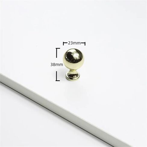 مقابض الأثاث الصلبة خزانة مستديرة خزانة مضمد درج خزانة مقبض الباب تسحب 1 قطعة (4-الذهب الساطع) in Kuwait