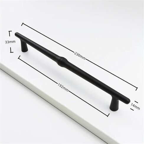 Wardrobe Door Pulls Kitchen Handles for Cabinets Drawer Solid Furniture Hardware 1Pcs(Black-C192mm) in Saudi Arabia