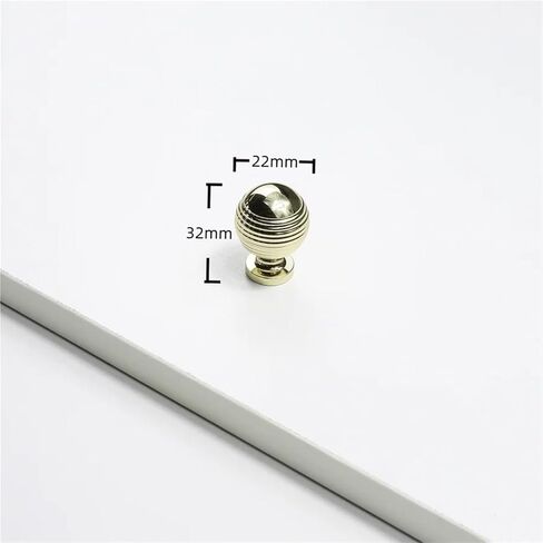 Furniture Handles Solid Round Cabinet Wardrobe Dresser Drawer Cupboard Door Handle Pulls 1Pcs(9-Bright Gold) in Kuwait