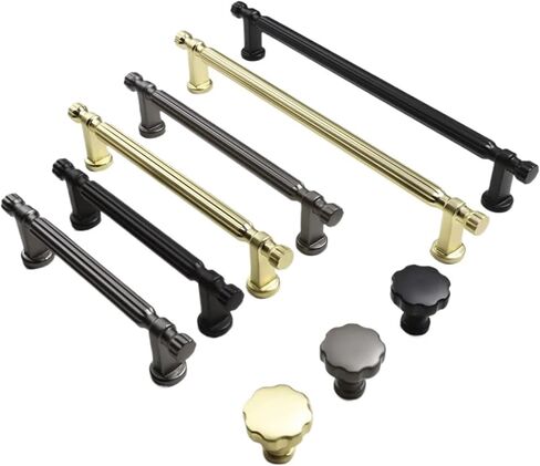Solid Cabinet Handles Drawer T Bar Furniture Pulls Hardware 1Pcs(Black) in Saudi Arabia