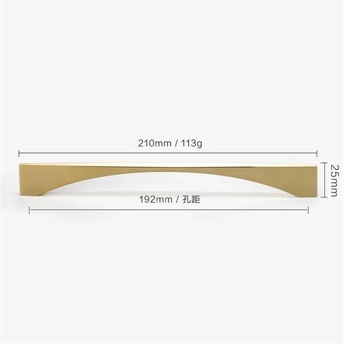 مقبض درج العتيقة برونزية الذهبي خزانة مشروبات خزانة باب الأثاث الأجهزة سبائك الزنك 1 قطعة (الذهبي-192 مللي متر) in Kuwait