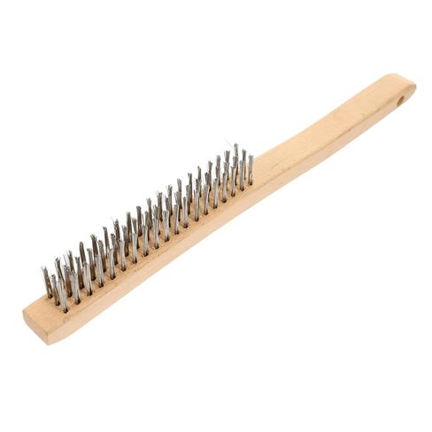 Gatuida Stainless Steel Wire Brush with Wooden Handle Efficient Paint Removal and Rust Cleaning Brush for Heavy Duty Use Comfortable Grip and Wide Coverage Area in Saudi Arabia