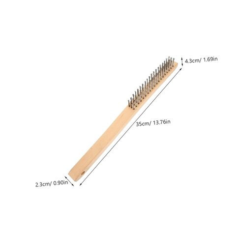 Gatuida Stainless Steel Wire Brush with Wooden Handle Efficient Paint Removal and Rust Cleaning Brush for Heavy Duty Use Comfortable Grip and Wide Coverage Area in Saudi Arabia