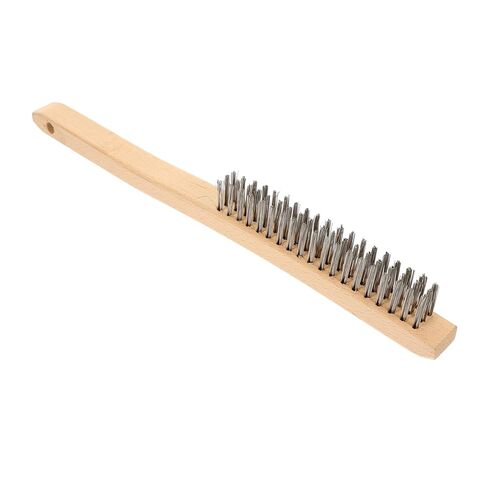 Gatuida Stainless Steel Wire Brush with Wooden Handle Efficient Paint Removal and Rust Cleaning Brush for Heavy Duty Use Comfortable Grip and Wide Coverage Area in Saudi Arabia