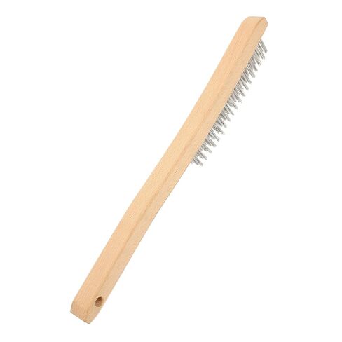 Gatuida Stainless Steel Wire Brush with Wooden Handle Efficient Paint Removal and Rust Cleaning Brush for Heavy Duty Use Comfortable Grip and Wide Coverage Area in Saudi Arabia
