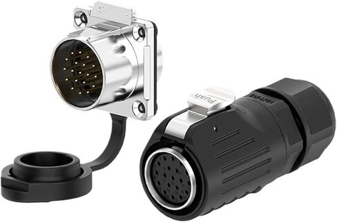 EW-LP24 reverse mounted multi-core circular aviation male and female flange metal welding mechanical equipment power connector(EW-LP24-19P 5A) in Kuwait