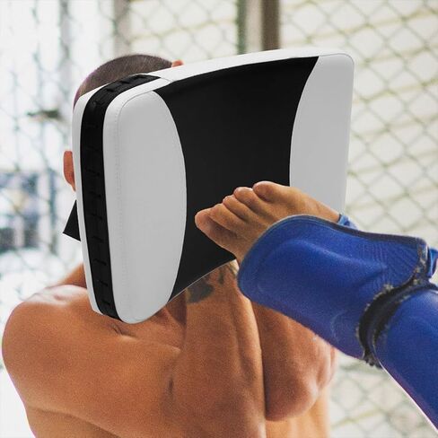 Alipis Taekwondo Kicking Pad أسود أبيض صغير منحني الجانب ركلة الهدف بو فنون الدفاع عن النفس معدات التدريب للكيك بوكسينغ الكاراتيه السجال وممارسة الملاكمة in Saudi Arabia