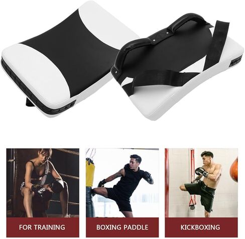 Alipis Taekwondo Kicking Pad أسود أبيض صغير منحني الجانب ركلة الهدف بو فنون الدفاع عن النفس معدات التدريب للكيك بوكسينغ الكاراتيه السجال وممارسة الملاكمة in Saudi Arabia