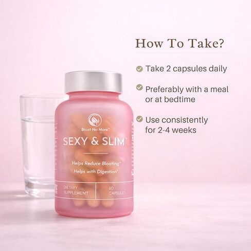 لا مزيد من الإنزيمات الهضمية - تخفيف الانتفاخ المثير والنحيف للنساء، يساعد على التخلص من الانتفاخ وتخفيف الغازات ويعزز الهضم مع الحلبة والهندباء - 60 قطعة in Kuwait