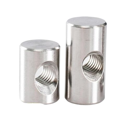 Cylindrical pin Slotted Nuts Cross Hole Barrel Nut M4 M5 M6 304 Stainless Steel Bolts Cylindrical Pin Dowel Furniture Embedded Locking Long Nut(M6x28 (3Pcs)) in Saudi Arabia