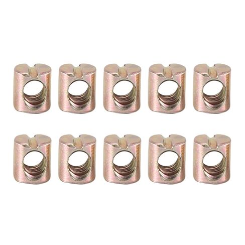 Cylindrical pin Slotted Nuts 10pcs M6 Barrel Bolts Cross Dowel Slotted Furniture Nut in Saudi Arabia