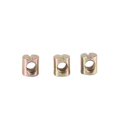 Cylindrical pin Slotted Nuts 10pcs M6 Barrel Bolts Cross Dowel Slotted Furniture Nut in Saudi Arabia