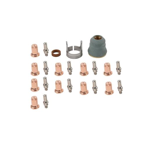 Plasma Torch Electrode Cutting Nozzle Tips Swirl Ring Consumables 23Pcs for IPT60/PT 60 52582 51313P.11 Copper in Saudi Arabia
