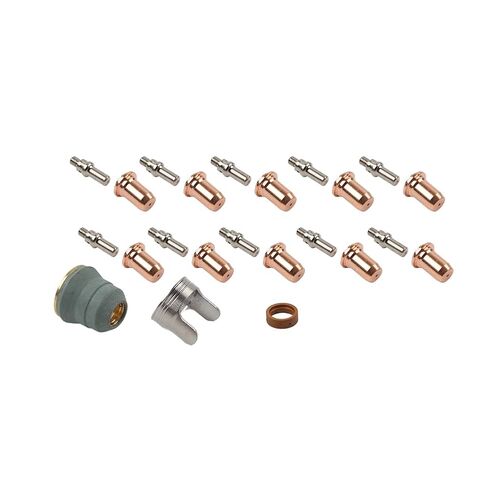 Plasma Torch Electrode Cutting Nozzle Tips Swirl Ring Consumables 23Pcs for IPT60/PT 60 52582 51313P.11 Copper in Saudi Arabia
