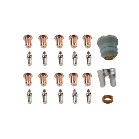 Plasma Torch Electrode Cutting Nozzle Tips Swirl Ring Consumables 23Pcs for IPT60/PT 60 52582 51313P.11 Copper in Saudi Arabia