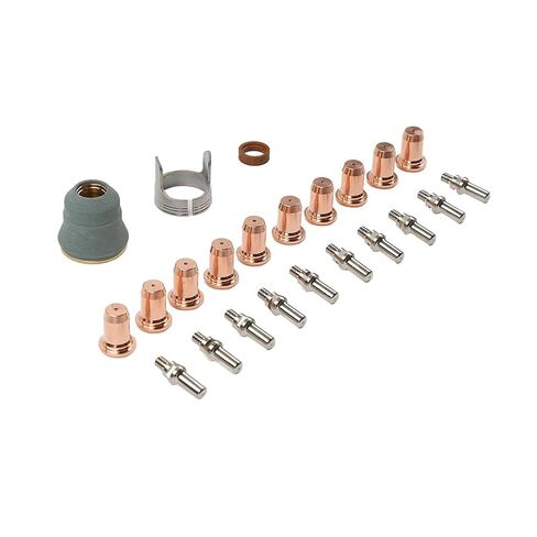 Plasma Torch Electrode Cutting Nozzle Tips Swirl Ring Consumables 23Pcs for IPT60/PT 60 52582 51313P.11 Copper in Saudi Arabia