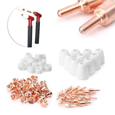80PCS AG-40 PT-31 Air Plasma Cutting Nozzle Consumables Electrode Cutter for CUT50 CT-312 CUT-50D in Saudi Arabia
