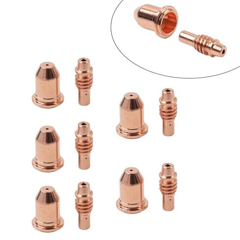Plasma Torch Electrode Cutting Nozzle Tips Consumables Copper 10Pcs IPT65 in Saudi Arabia