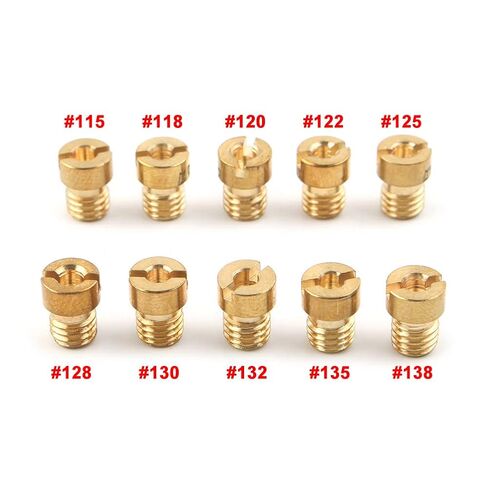 10pcs Carburetor Main Jet 115 118 120 122 125 128 130 132 135 138 Replacement Kit Fits PWK for Keihin for OKO CVK NSR KSR Carb Set Injector Nozzle in Saudi Arabia