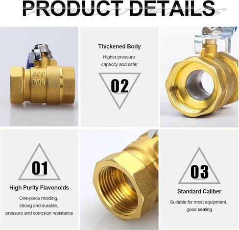 2 حزمة 3/4 بوصة صمام كروي كامل المنفذ نحاس، 3/4 بوصة NPT صمام نحاسي، 3/4 بوصة أنثى × 3/4 بوصة أنثى خيط نحاسي شديد التحمل لإيقاف المياه والنفط والغاز in Kuwait