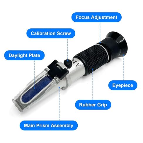 Alcohol Refractometer 0–80% ABV with Automatic Temperature Compensation (ATC), High-Accuracy Tester for High-Proof Distilled Liquids, Spirits, and Laboratory Use in Saudi Arabia