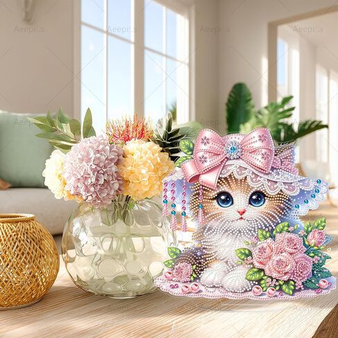 AeePics DIY Diamond Art Tabletop Kit for البالغين على شاطئ البالغين ، وأكريليك سطح المكتب Diamonds طقم طقم ، وقفا للرسوم الماسية للفنون (قناديل البحر) in Kuwait