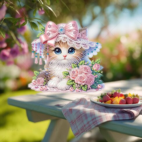 AeePics DIY Diamond Art Tabletop Kit for البالغين على شاطئ البالغين ، وأكريليك سطح المكتب Diamonds طقم طقم ، وقفا للرسوم الماسية للفنون (قناديل البحر) in Kuwait