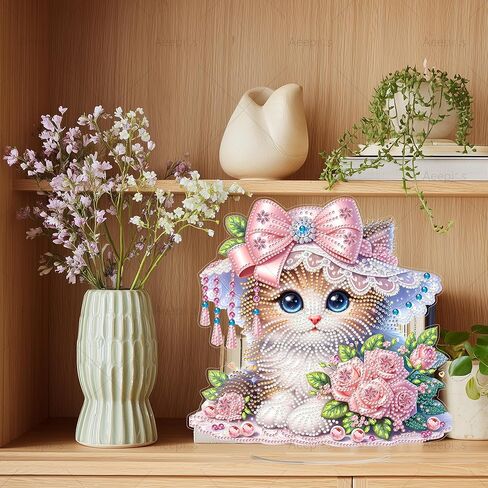 AeePics DIY Diamond Art Tabletop Kit for البالغين على شاطئ البالغين ، وأكريليك سطح المكتب Diamonds طقم طقم ، وقفا للرسوم الماسية للفنون (قناديل البحر) in Kuwait