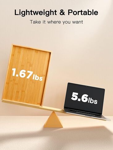 Bamboo Bed Tray Table with Foldable Legs, Breakfast Tray for Sofa, Bed, Eating, Working, Used As Laptop Desk Snack Tray by Pipishell in Kuwait