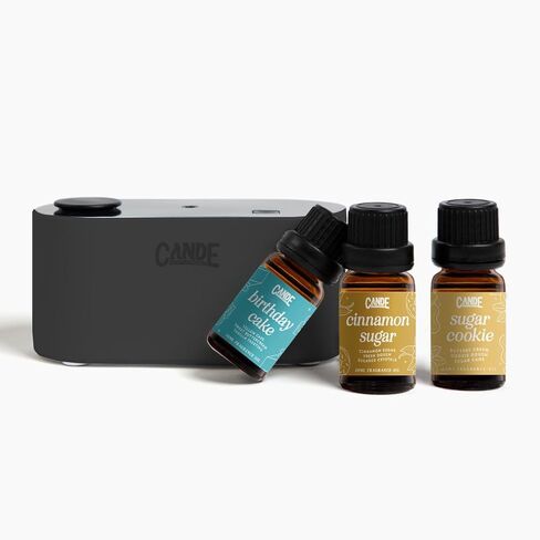 CE CRAFT Waterless Travel Diffuser Gift Set - Rechargeable Diffuser for Aromatherapy - Includes 3 Fragrance Oils - Fragrance Dispenser for Office and Home - Clean, White in Kuwait