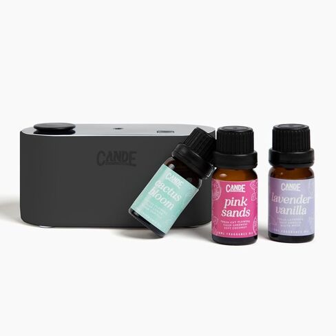CE CRAFT Waterless Travel Diffuser Gift Set - Rechargeable Diffuser for Aromatherapy - Includes 3 Fragrance Oils - Fragrance Dispenser for Office and Home - Clean, White in Saudi Arabia