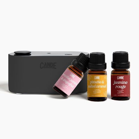 CE CRAFT Waterless Travel Diffuser Gift Set - Rechargeable Diffuser for Aromatherapy - Includes 3 Fragrance Oils - Fragrance Dispenser for Office and Home - Clean, White in Saudi Arabia