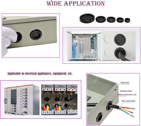 72 قطعة من مجموعات الحلقات المطاطية، 7 حلقات مطاطية للأسلاك، فتحة حماية مطاطية مستديرة مزدوجة الجوانب لحماية الأسلاك مع سكين، فتحة حفر 1-9/16 بوصة 1-1/2 بوصة 1-3/16 بوصة 1 بوصة 7/8 بوصة 13/16 بوصة 5/8 بوصة in Kuwait