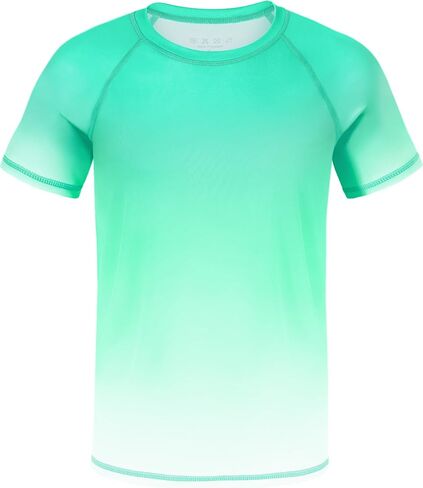 Boys' Rash Guard Swim Shirt, UPF 50+ Sun Protection Short Sleeve, Kids Youth Water Shirt for Swimming Surf Beach in Saudi Arabia