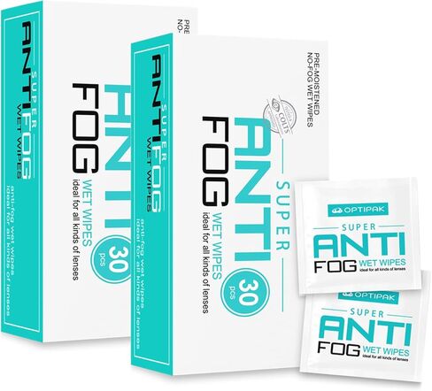 Anti Fog Wipes for Glasses, Binoculars, Face Shields, Ski Masks or Swim Goggles | Pre-Moistened Cleaning Antifog Lens Wipes for Eyeglasses and Defogger for Glasses (350 Count) in Saudi Arabia
