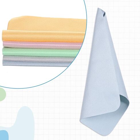 Suede Eye Glass Clean Cloths, 10 Pack Microfiber Suede Cleaning Cloths for Mobile Phone Screens, Glasses, Sunglasses, Cameras, Laptops, LCD Screens, All Delicate Surface (7" x 6") in Saudi Arabia