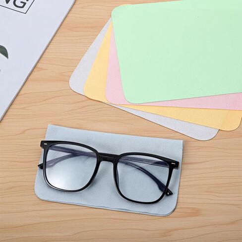 Suede Eye Glass Clean Cloths, 10 Pack Microfiber Suede Cleaning Cloths for Mobile Phone Screens, Glasses, Sunglasses, Cameras, Laptops, LCD Screens, All Delicate Surface (7" x 6") in Saudi Arabia