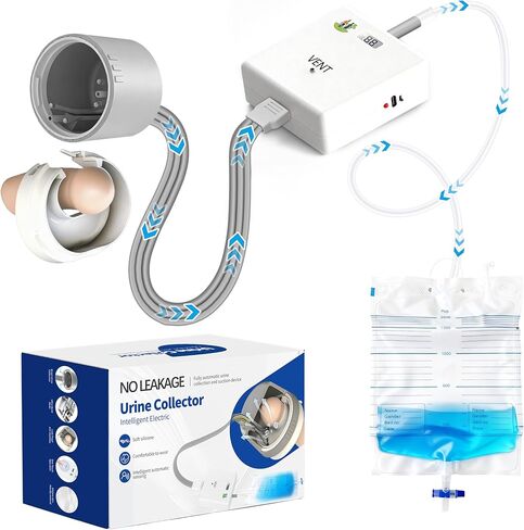 Electric Male Urine Collector Portable Wearable Urinal Device with Silicone Cup USB Rechargeable Pump for Elderly and Outdoor Use in Kuwait