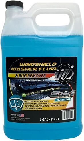 UCS Advanced All-Season Windshield Washer Fluid | Winter Protection to -27°F | 2-in-1 Bug Wash & Water Beading Technology | Streak-Free Visibility | Safe for Rain-Sensing Windshields | 1 Gallon in Kuwait