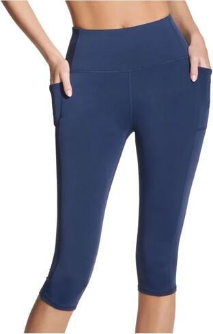 Skechers Gowalk Women's Active Stretch Moisture Wicking Capri Legging Pant with Pockets in Saudi Arabia