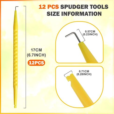 Starry 12 Pcs Probe Pick Spudger Tools Fiber Optic Probe Pick Tools Anti-Slip with L-Shaped Hook for Telecom Data Communication and Alarm Installers(Yellow) in Kuwait
